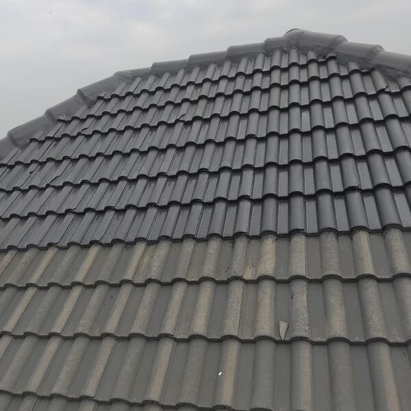 Roof Tile Restoration - Freshly coated roof tiles